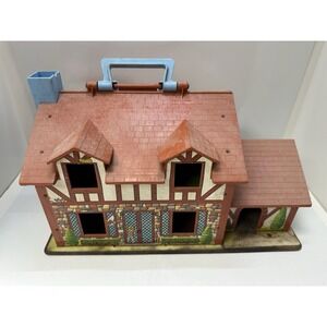 Vintage Fisher-Price‎ Little People Play Family House 952 Brown TUDOR Vintage